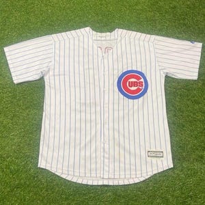 Vintage Chicago Cubs Jersey Majestic Size Large L MLB Baseball Wrigley Field Illinois Sammy Sosa 1990s 90s