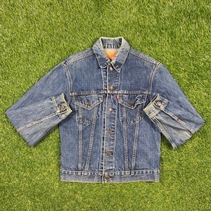 Vintage Levi&#39;s Strauss & Co Jean Jacket Size Small S American USA Classic Blue Jean Jacket Button Down 1980s Original