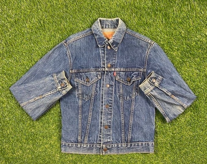 Vintage Levi's Strauss & Co Jean Jacket Size Small S American USA Classic Blue Jean Jacket Button Down 1980s Original