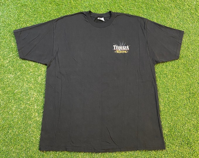 Vintage Tequiza T Shirt Tee Hanes Made USA Size XXL 2XL Genuine Draft Beer Brew Alcohol 1990s 90s