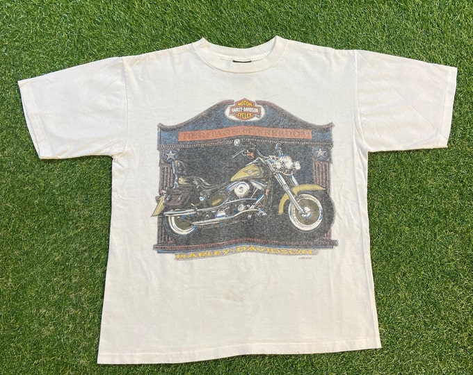 Vintage Harley Davidson T Shirt Tee Made USA Size Large L HOG 3D Eagle Motorcycle Truckers Biker 1990s 90s