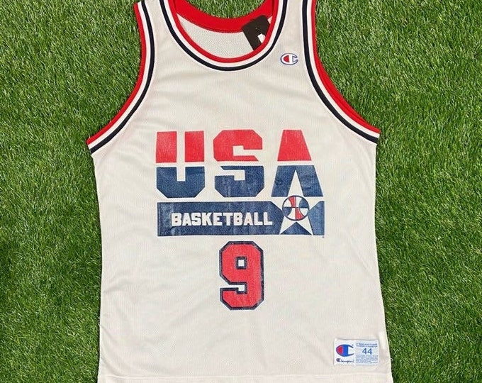 Vintage Olympic Team USA Dream Team Michael Jordan Jersey Champion Size Large Made USA Basketball 90s 1990s 1992 Olympics Rare 44