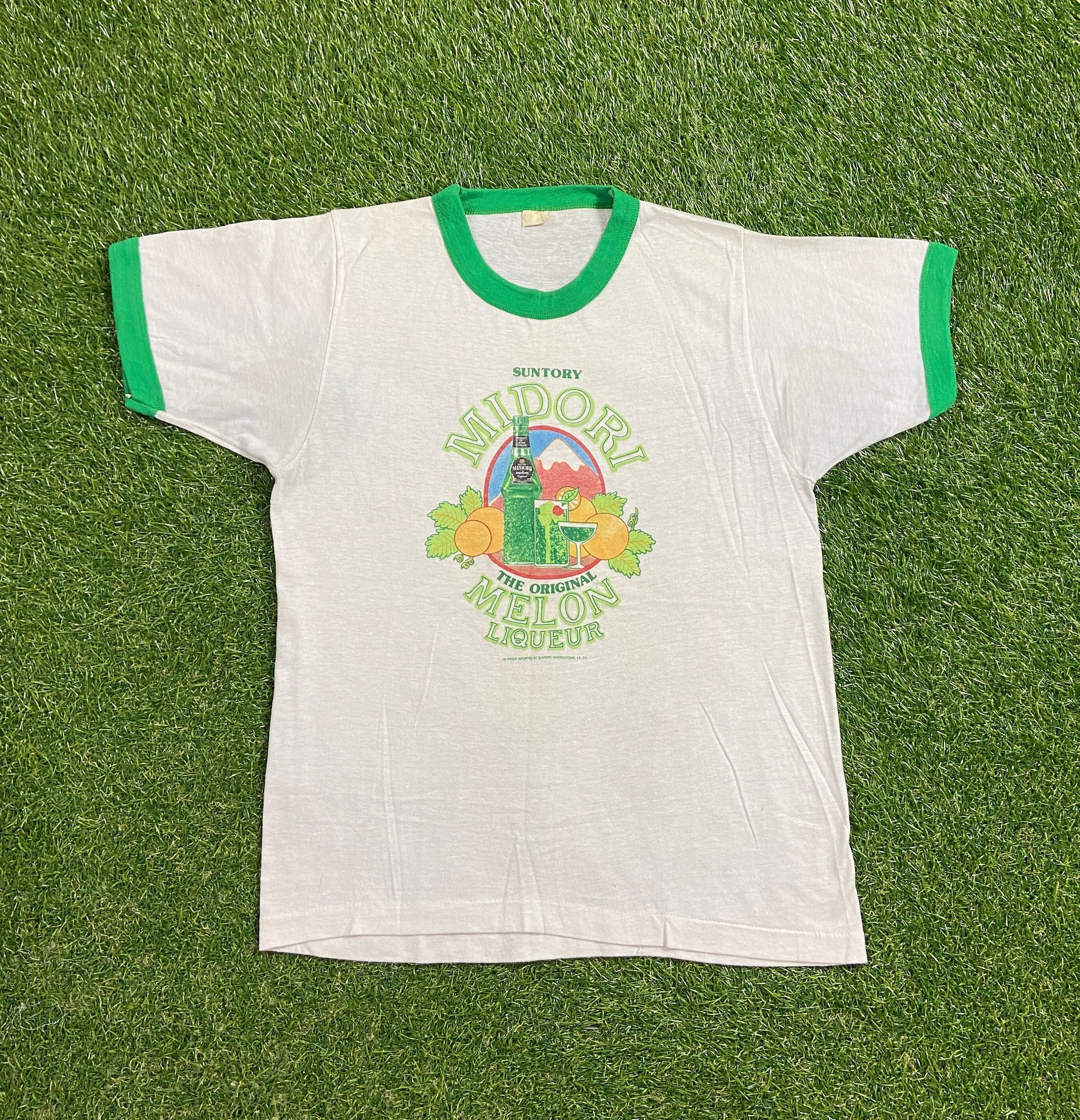 Vintage Midori T Shirt Tee Made USA Size Large L Melon Liqueur