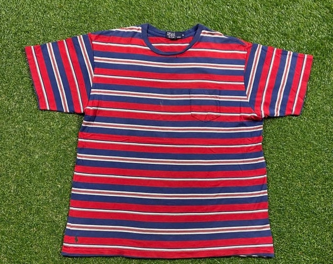 Vintage Polo Ralph Lauren T Shirt Tee Made USA Size Xtra Large XL RL American Apparel Fashion