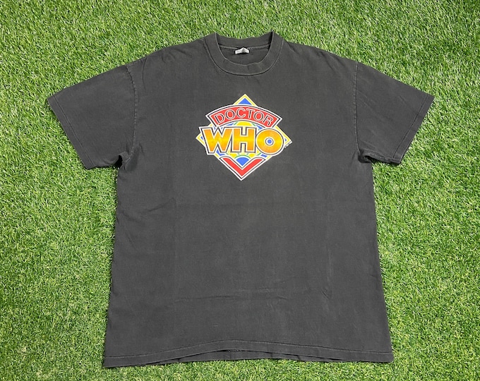 Vintage Doctor Who T Shirt Tee Made Usa Size Xtra Large XL British Uk Science Fiction BBC Television TV Show Sci Fi 1980s 80s