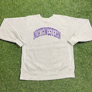 Vintage University of Northwestern Wildcats Crewneck Sweatshirt Reverse Weave Xtra Large XL NCAA College Basketball 1990s Pull Over 90s