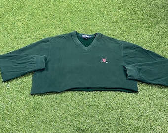 Vintage Golf Polo Ralph Lauren Crop Sweatshirt Size Xtra Large XL US Open Masters Collection Tiger Woods 1990s 90s