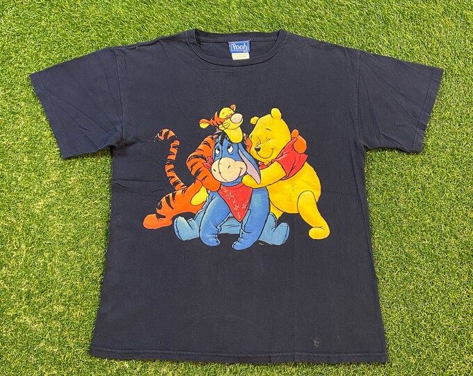 Vintage Winnie The Pooh T Shirt Tee Size Medium M Walt Disney Classic Cartoon Mickey Mouse Pooh 1990s 90s