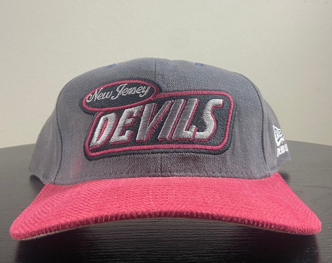 Vintage New Jersey Devils Snapback Hat New Era OSFA NHL Hockey New Jersey NJ 1990s 90s