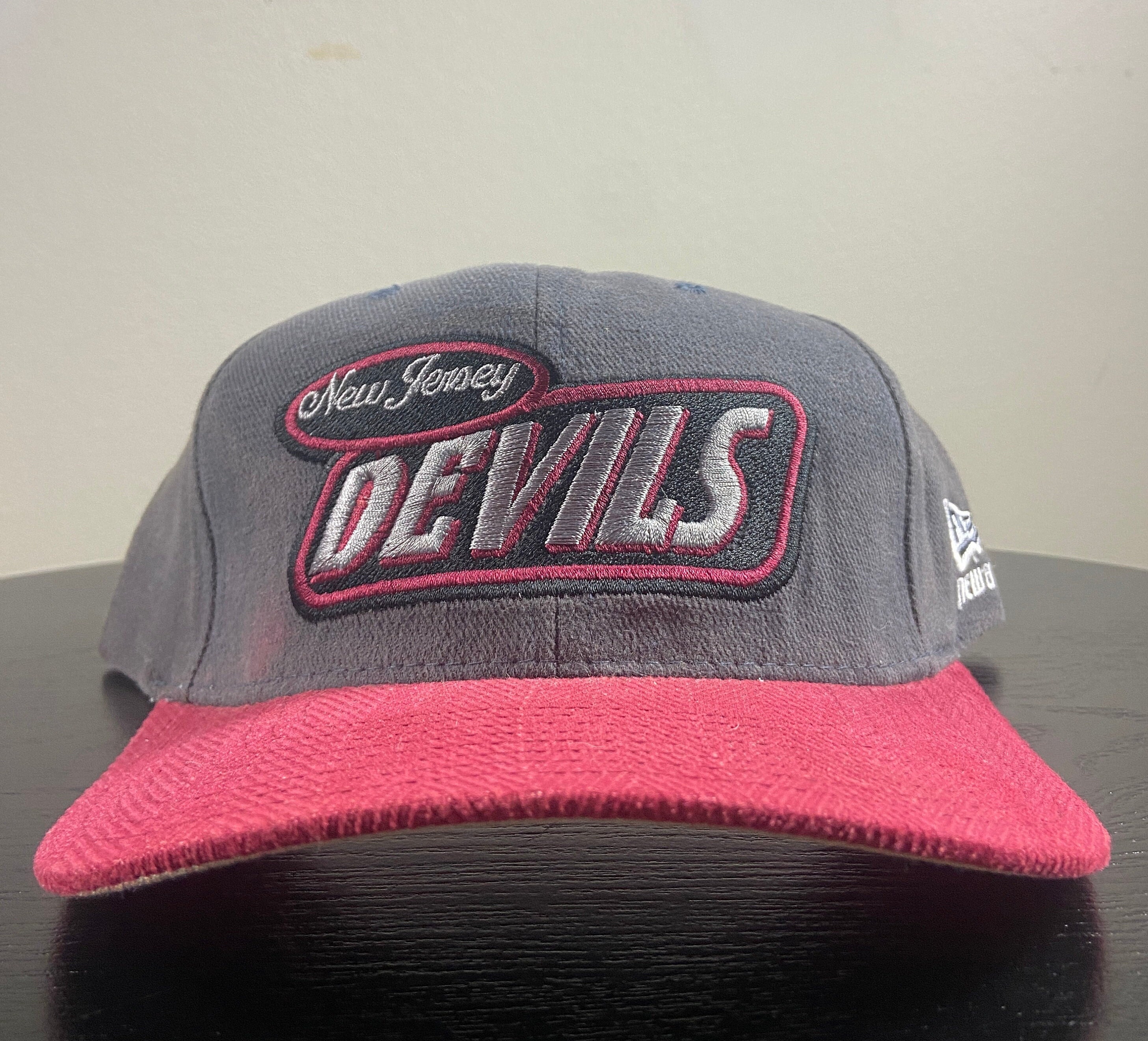 New Jersey Devils Hat Vintage - White - MSG Plus - NJ - RARE - FREE SHIP!