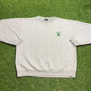 Vintage University of Michigan State Crewneck Sweatshirt Size Xtra Large XL MSU NCAA College Football Spartans Pull Over Oversized 1990s 90s