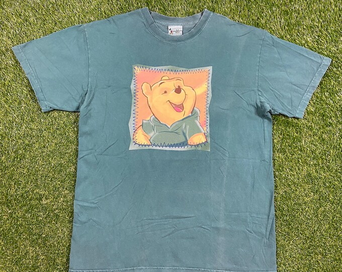 Vintage Winnie The Pooh T Shirt Tee Made USA Size Xtra Large XL Walt Disney World Classic Cartoon Mickey Mouse Pooh 1990s 90s