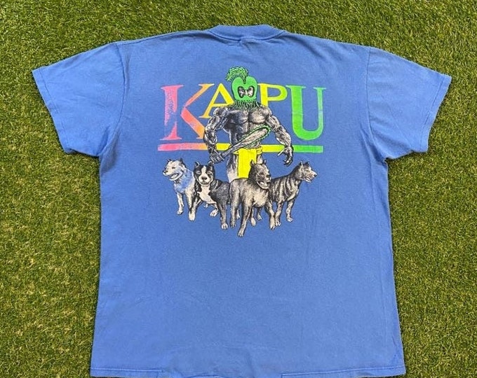 Vintage Hawaiian Legends T Shirt Tee Stedman Made USA Size Xtra Large XL Kapu Waikiki Honolulu Manoa Island Beach Classic 1990s 90s