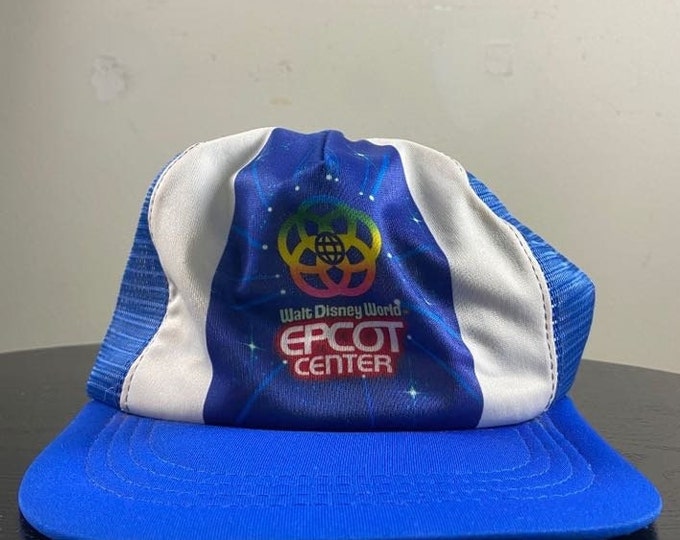 Vintage Epcot Center Snapback Hat Cap OSFA Magic Kingdom Walt Disney World Disneyland Mickey Mouse Trucker 1980s 80s