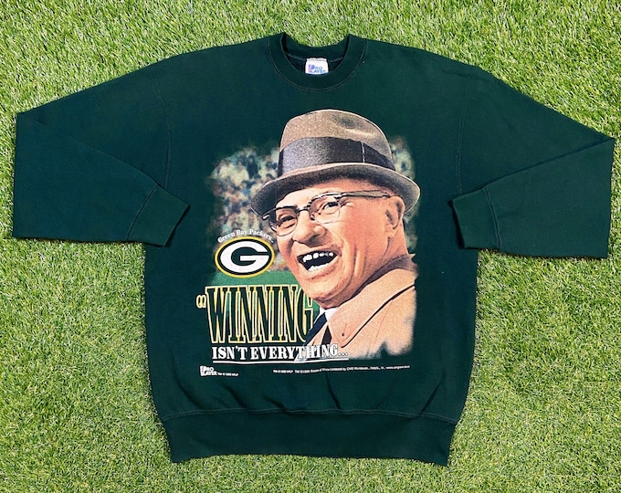 Vintage Green Bay Packers Super Bowl XXI Crewneck Sweatshirt Pro Player Made USA Xtra Large Xl NFL Football Vince Lombardi Brett Farve 1990s
