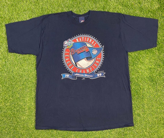 Vintage Atlanta Braves 1999 World Series T Shirt Tee Pro 