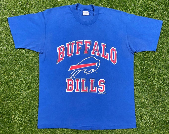 Vintage Buffalo Bills T Shirt Tee Stedman Made USA Size Xtra Large XL NFL Football New York Ny 1980s 80s