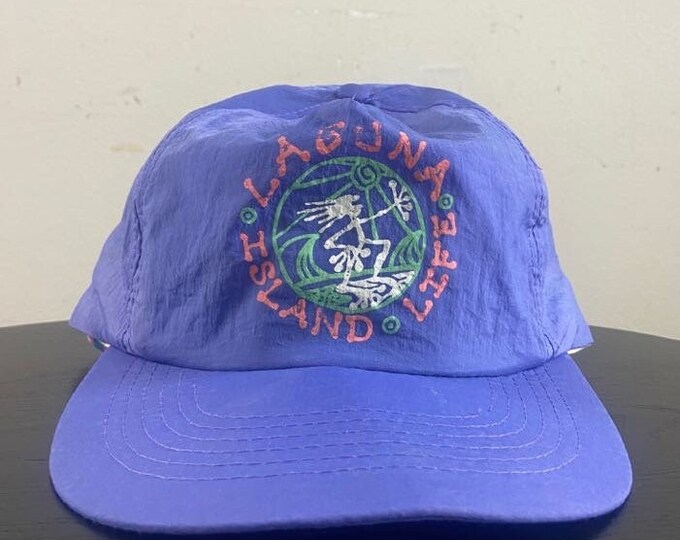 Vintage Laguna Life Island Snapback Hat OSFA Beach Orange County California 1990s 90s