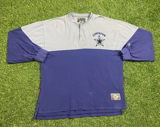 Vintage Dallas Cowboys Long Sleeve Shirt Tee Size Large L NFL Football Aikman Texas 1990s 90s