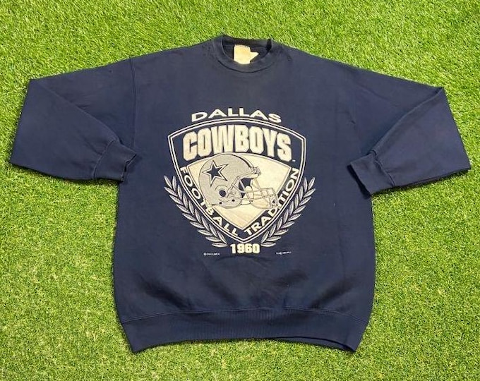 Vintage Dallas Cowboys Crewneck Sweatshirt Size Large L NFL Football Aikman Texas Pull Over Oversized 1990s 90s