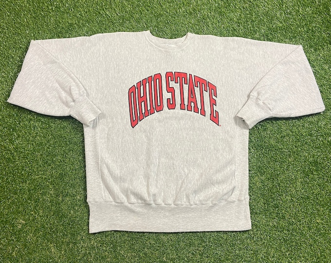 Vintage Ohio State University Crewneck Sweatshirt Xtra Large XL Cleveland NCAA College Football Basketball OSU 90s Pull Over Oversized