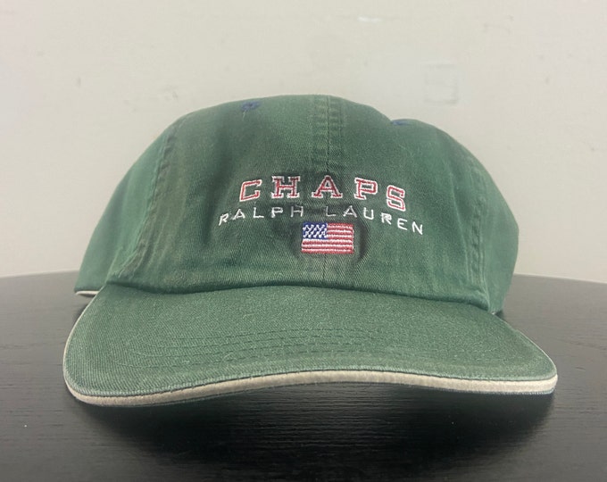 Vintage Polo Sport Ralph Lauren USA Strap Back Hat OSFA Made USA Quality 90s Rl American Apparel Bear