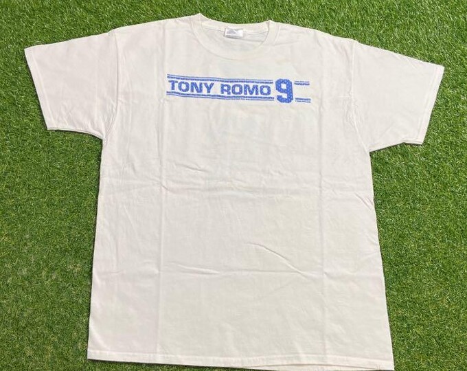 Vintage Dallas Cowboys Tony Romo T Shirt Tee Size Xtra Large XL NFL Football Aikman Texas 00s