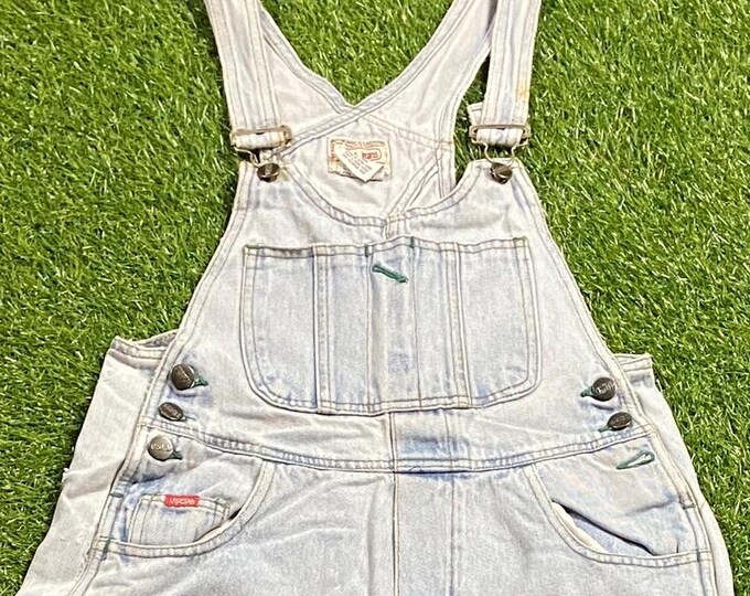Vintage Blue Overalls Used Jeans Size 14 Apparel Fashion Jeans Pop Suspenders 1990s 90s