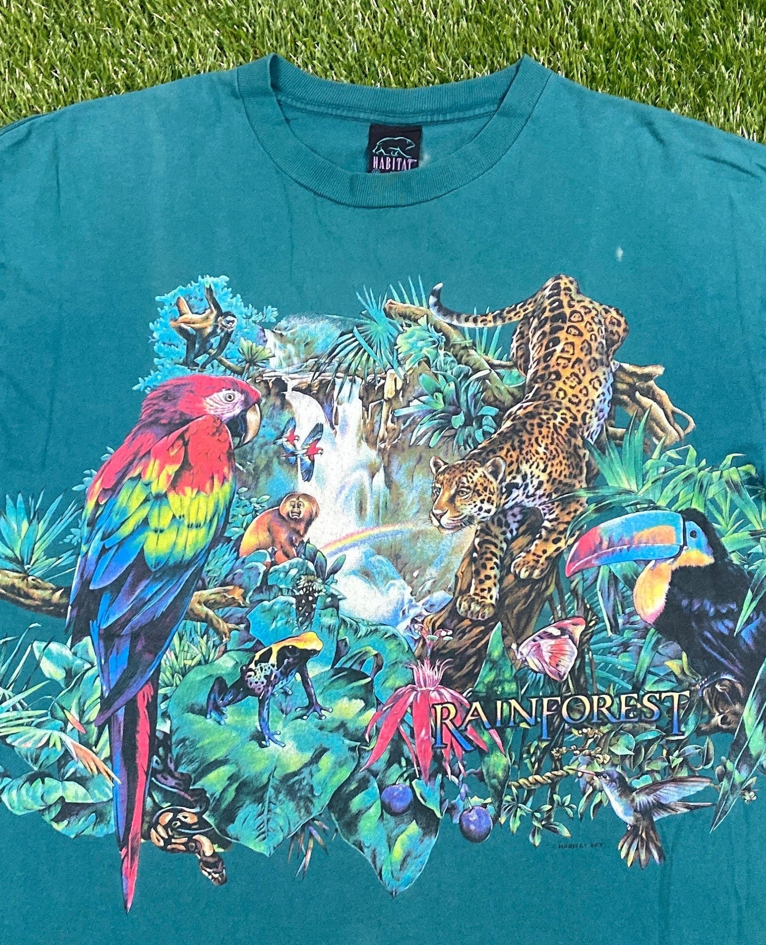 Vintage Rainforest Cafe T Shirt Tee Habitat Made USA Size XXL Etsy