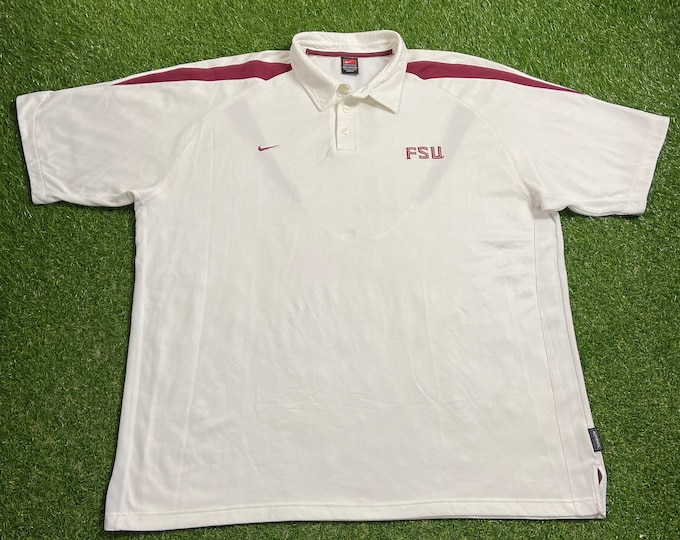 Vintage Florida State University Seminoles Polo Shirt Nike Size 4X NCAA College Football FSU Tallahassee 1990s 90s