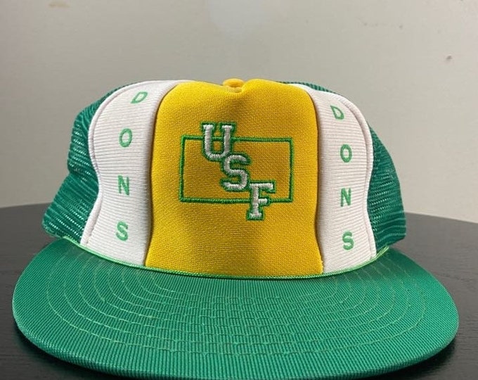 Vintage University of South Florida USF Snapack Hat OSFA Tampa Bay Fl Bulls NCAA College Football 1990s 90s