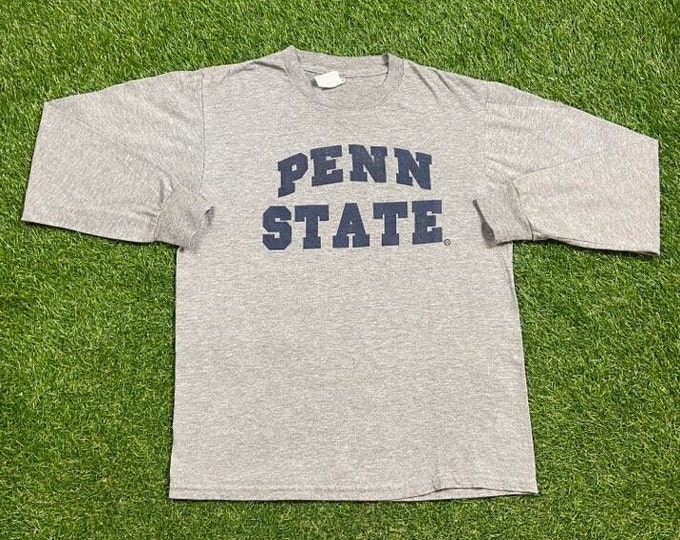 Vintage University of Penn State Lions Long Sleeve Shirt Jerzees Size Medium M NCAA College Football Pennsylvania 1990s 90s