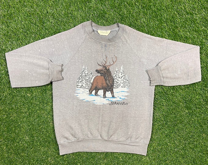 Vintage St Johns Bay Crewneck Sweatshirt Size Small S Quality 90s Comfortable Fit Warm Winter Fall Pull Over