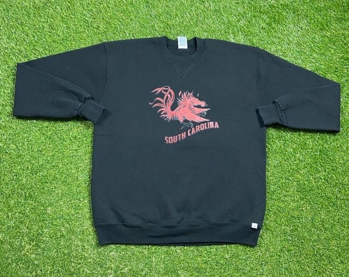 Vintage South Carolina Gamecocks USC Crewneck Sweatshirt Made Usa Size Large L NCAA College Football 1990s 90s Pull Over