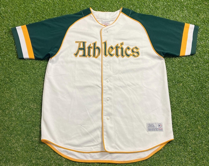 Vintage Oakland A's Jersey Size Large L Athletics MLB Baseball California American League Mark McGuire 1990s 90s