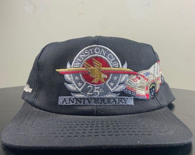 Vintage Dale Earnhardt Snapback Hat Sports Image Made USA OSFA Winston Cup NASCAR Racing Daytona 500 1990s 90s