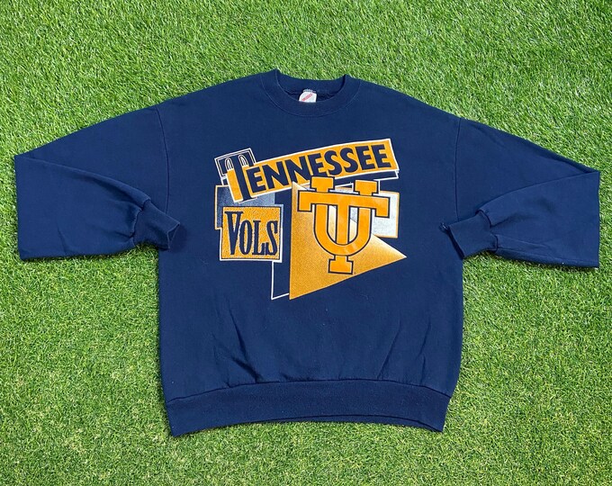 Vintage University of Tennessee Volunteers Crewneck Sweatshirt Made USA Size Large L NCAA College Basketball Knoxville 1990s 90s Pull Over