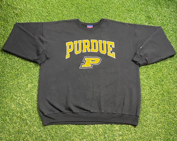 Vintage Purdue University Boilermakers Crewneck Sweatshirt Champion Size Xtra Large XL NCAA College Basketball Indiana Pull Over 1990s 90s