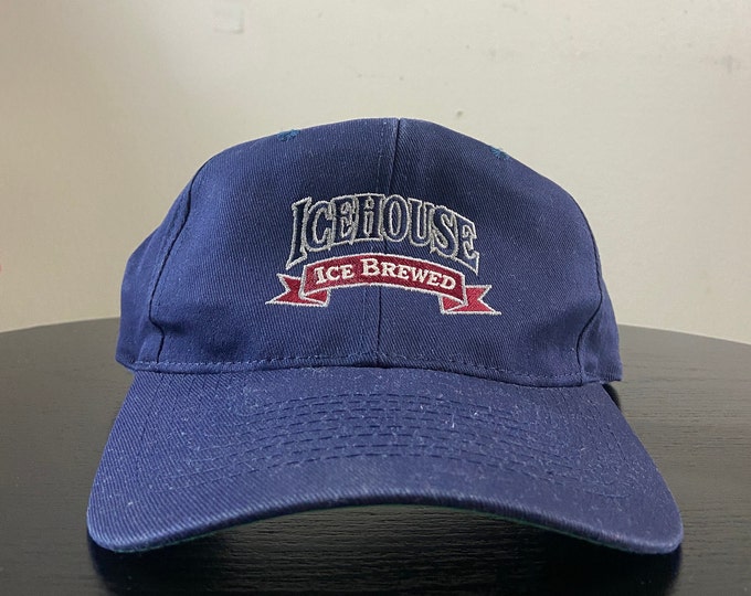 Vintage Icehouse Ice Brewed Snapback Hat KC Caps OSFA Beer Alcohol Drink Liquor Brewery 1990s 90s
