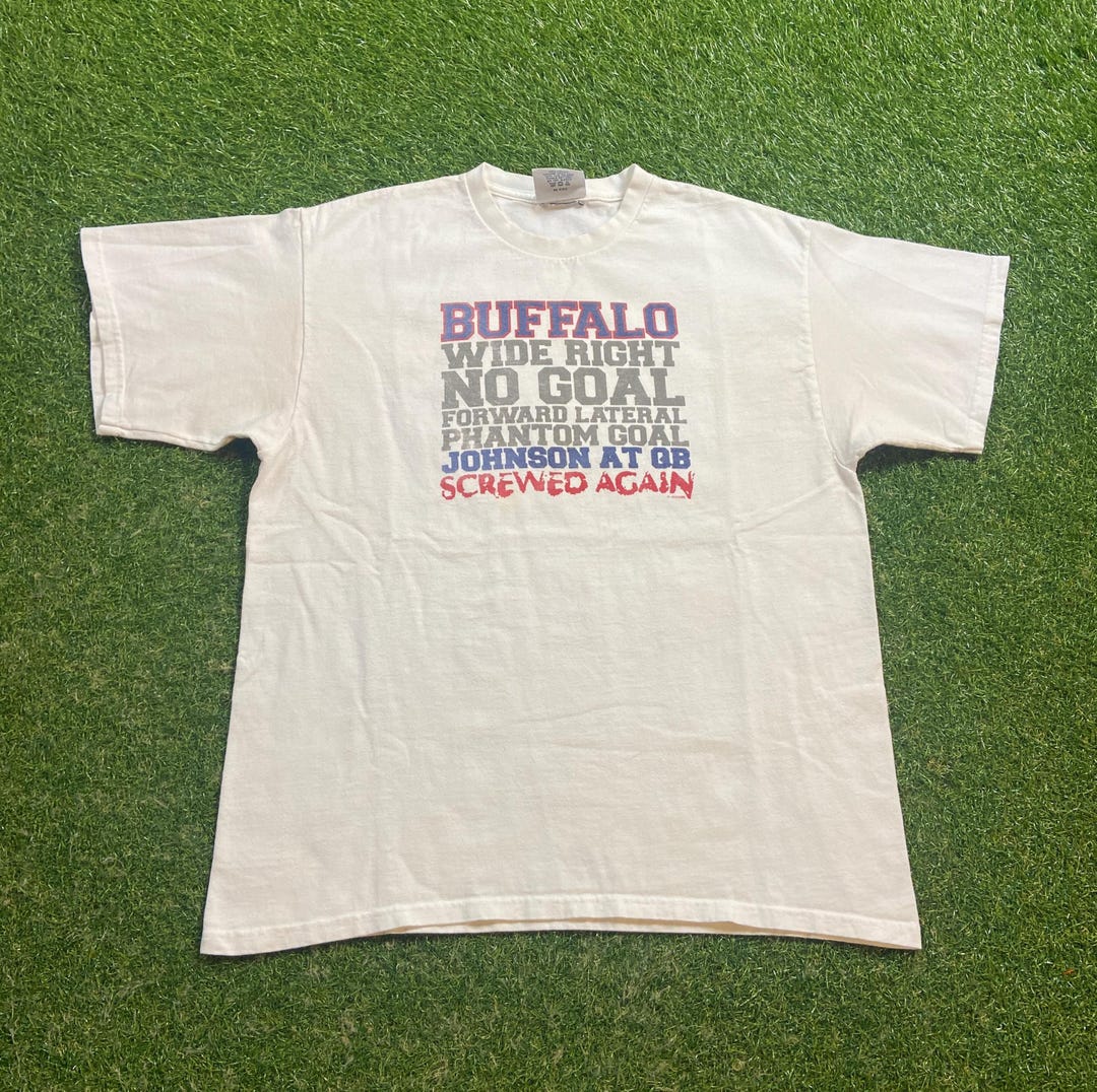 Vintage Buffalo Bills Screwed Again T Shirt Tee Made USA Size