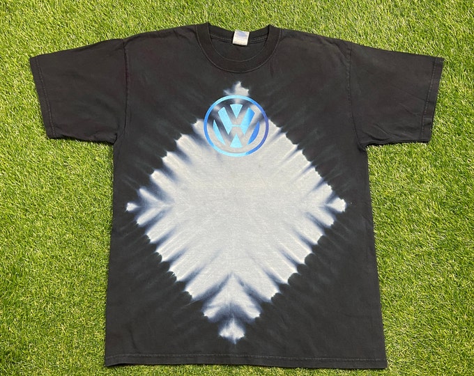 Vintage Volkswagen T Shirt Tee Gildan Size Large L Van Classic Hippie Counter Culture German Vehicle Classic Car 1990s 90s Tie Dye