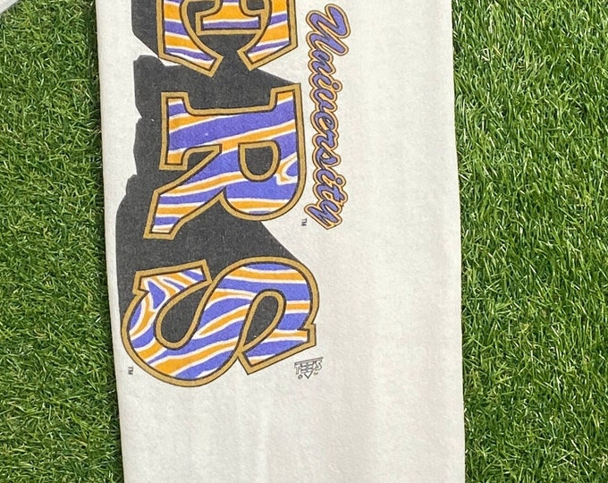 Vintage Louisiana State University Sweat Pants Tultex Made USA Size Large L NCAA College Football Fighting Tigers LSU 1990s 90s
