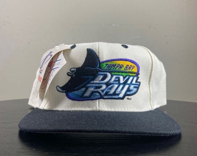 Vintage Tampa Bay Devil Rays Snapback Hat Logo Athletic OSFA MLB Baseball Bucs Florida 1990s 90s