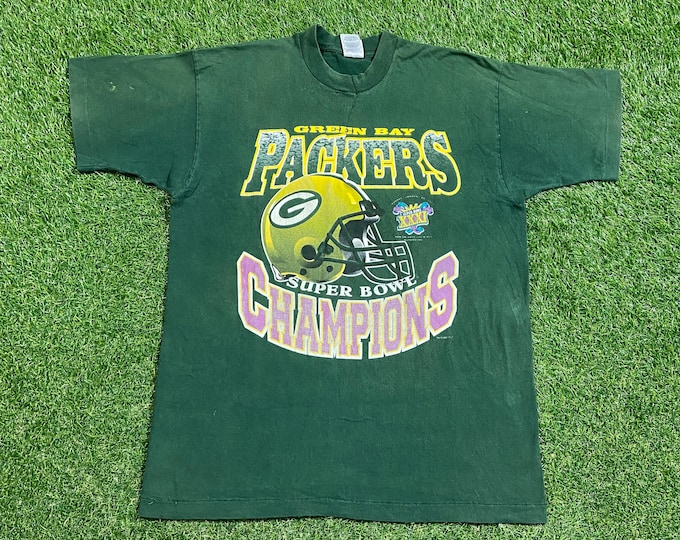 Vintage Green Bay Packers T Shirt Tee Size Xtra Large XL NFL Football Wisconsin Bret Favre Rodgers Cheese Head 1990s 90s