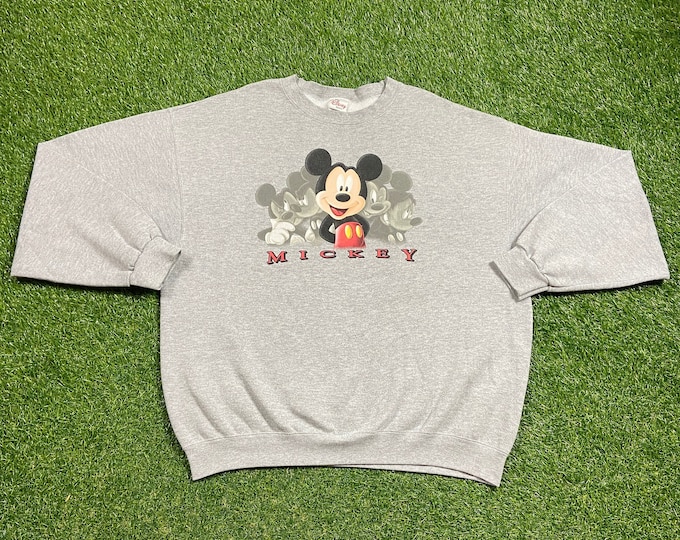 Vintage Mickey Mouse Crewneck Sweatshirt Made USA Size XXL 2XL Walt Disney World Magic Kingdom 1990s Classic 90s Magic Pull Over
