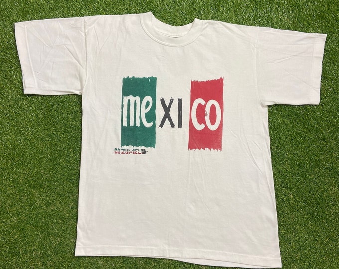Vintage Cozumel Mexico T Shirt Tee Size Xtra Large XL Cancun Mexico Party Vacation Beach Caribbean 1990s 90s