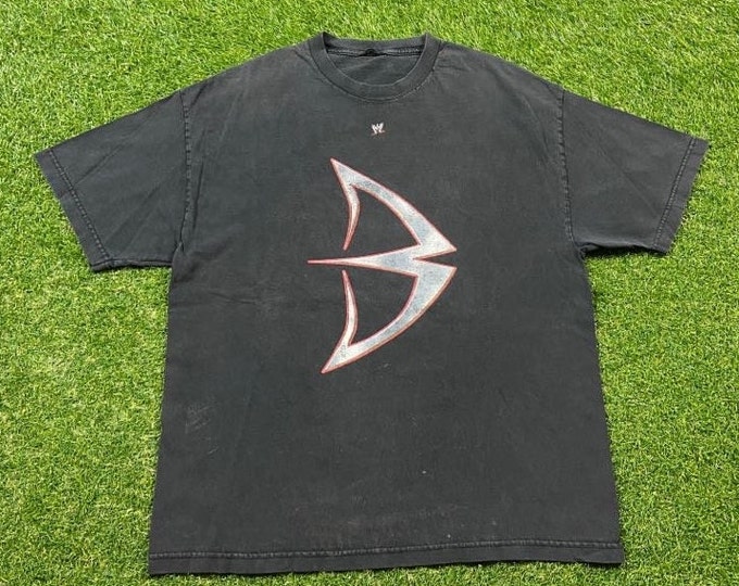 Vintage WWE Batista T Shirt Tee Size Large L World Wrestling Entertainment WWF Dwyane The Rock Johnson Steve Austin 00s