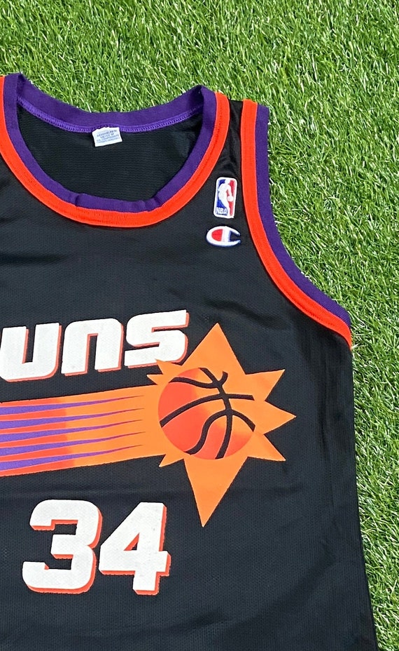 34 CHARLES BARKLEY Phoenix Suns NBA Forward Black Throwback Jersey