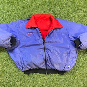 Vintage Columbia Reversible Jacket Windbreaker Size Large L Hiking Winter Coat Light Rain Coat 1990s 90s