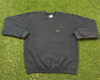 Vintage Nike Crewneck Sweatshirt Size Medium M Nike Swoosh Just Do It Classic Air Jordan 1990s 90s Original Pull Over Sweater Jumper